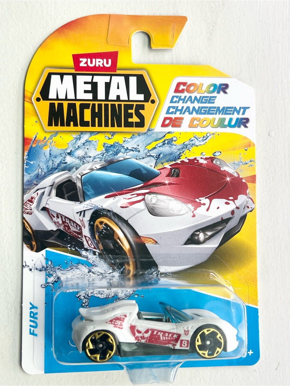 ZURU Metal Machines - FURY - White & Red Color Change